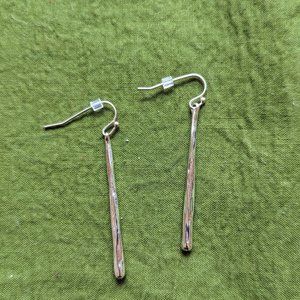 ✨ Silver Hammered Drop Earrings ✨